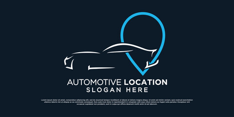 automotive or car pin point location or grage or car shop