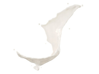 milk splash isolated on white. 3D Rendering