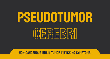 Fototapeta premium Pseudotumor Cerebri: Condition causing high pressure in the skull.