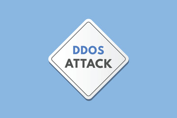 DDOS Attack text Button. DDOS Attack Sign Icon Label Sticker Web Buttons