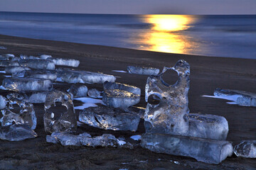 月明かり輝く海と流氷（浦幌町） © itoh masako