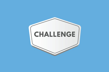 Challenge text Button. Challenge Sign Icon Label Sticker Web Buttons
