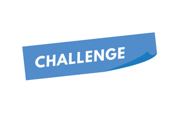 Challenge text Button. Challenge Sign Icon Label Sticker Web Buttons