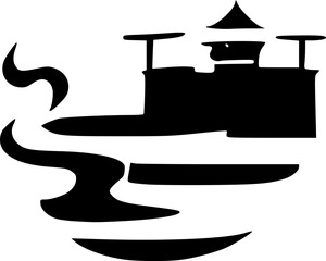 black pollution form home icon