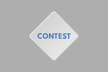 Contest text Button. Contest Sign Icon Label Sticker Web Buttons