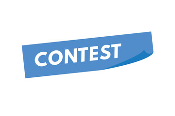 Contest text Button. Contest Sign Icon Label Sticker Web Buttons