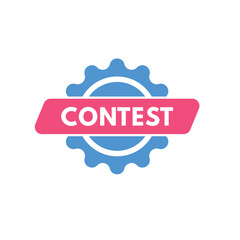 Contest text Button. Contest Sign Icon Label Sticker Web Buttons