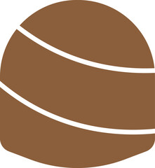 Minimalist One Bite Chocolate Vector Flat Illustration