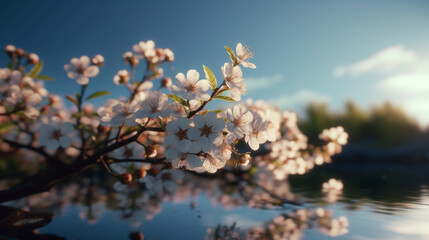 spring flower blossom. Generative AI