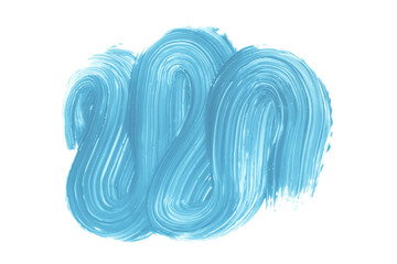 Shiny light blue brush isolated on transparent background. light blue watercolor png