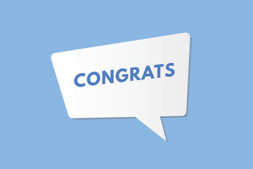 Congrats text Button. Congrats Sign Icon Label Sticker Web Buttons