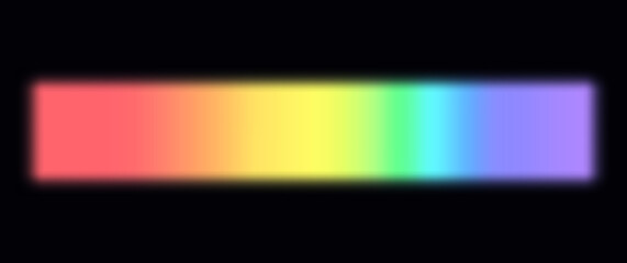 Obraz premium Spectrum, rainbow smooth color transition, reflection beams, flare of light. Colorful scale, iridescent ray, lens, prism. Blinding flash, rainbow glow. Spectrum of glare rays. Vector illustration.