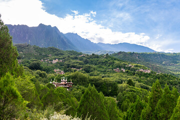 West Sichuan Plateau scenery- Danba tibetan village. Taken on the Danba, Sichuan, China. Copy space for text