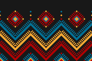 Geometric ethnic seamless pattern traditional. American, Mexican style. Aztec ornament print. Design for background, wallpaper, illustration, fabric, clothing, carpet, textile, batik, embroidery.