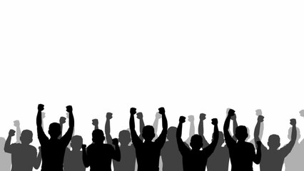 Dynamic silhouette animation video capturing the joyous celebration of graduation.