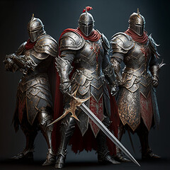 Three knights to protect the kingdom｜Generative AI