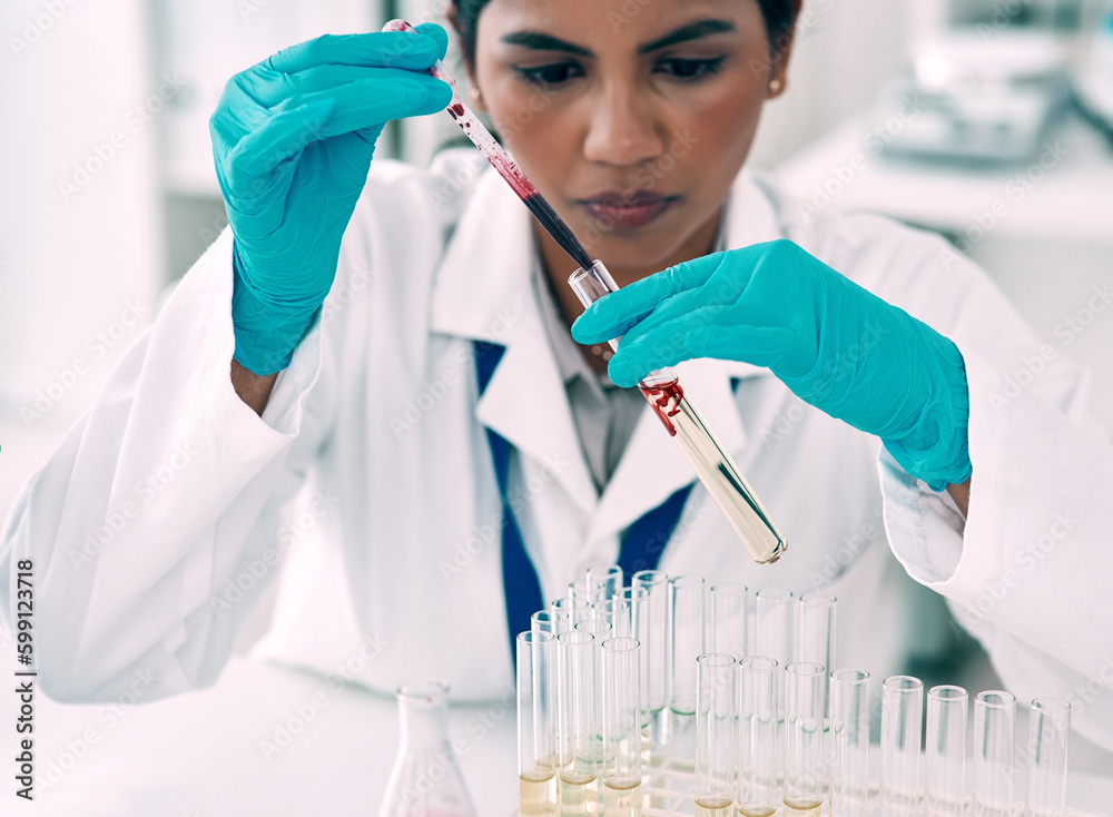 Poster there should be an effective reaction...an attractive young female scientist transferring a blood sa