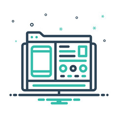 Mix icon for gui graphical 