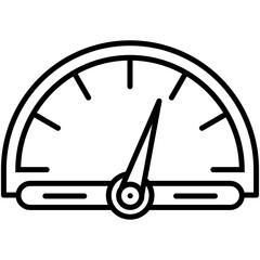 speedometer icon. car rpm symbol. line icon vector stock