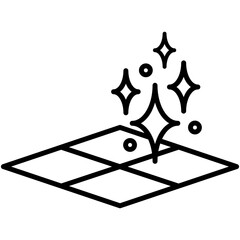 surface floor icon. easy cleaning floor symbol. line icon vector stock