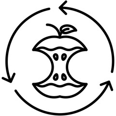 compostable icon. bio decompose symbol. line icon vector stock