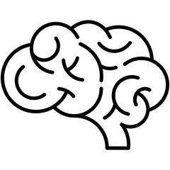 brain icon. neurology system symbol. line icon vector stock