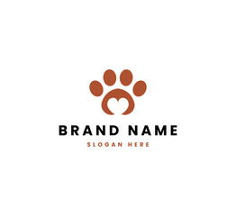 paw dog logo design for your business
