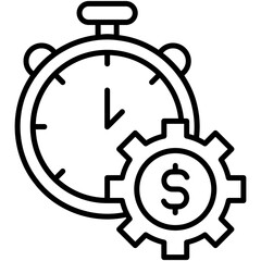 Efficiency Icon. Business Development Symbol. Line Icon Vector Stock