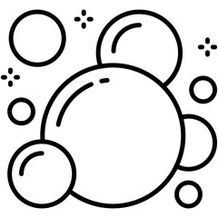 bubble icon. effervescent soap foam symbol. line icon vector stock