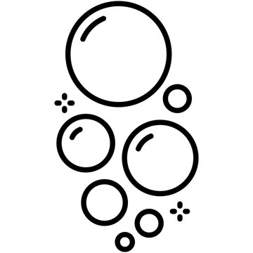 bubble icon. effervescent soap foam symbol. line icon vector stock