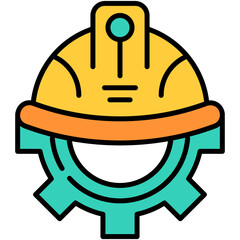 Fototapeta premium Engineering Icon. Cogwheel Gear Symbol. Line Filled Icon Vector Stock