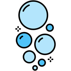 Bubble Icon. Effervescent Soap Foam Symbol. Line Filled Icon Vector Stock