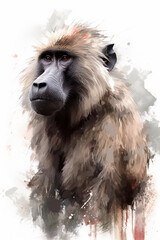 Baboon made by generative ai