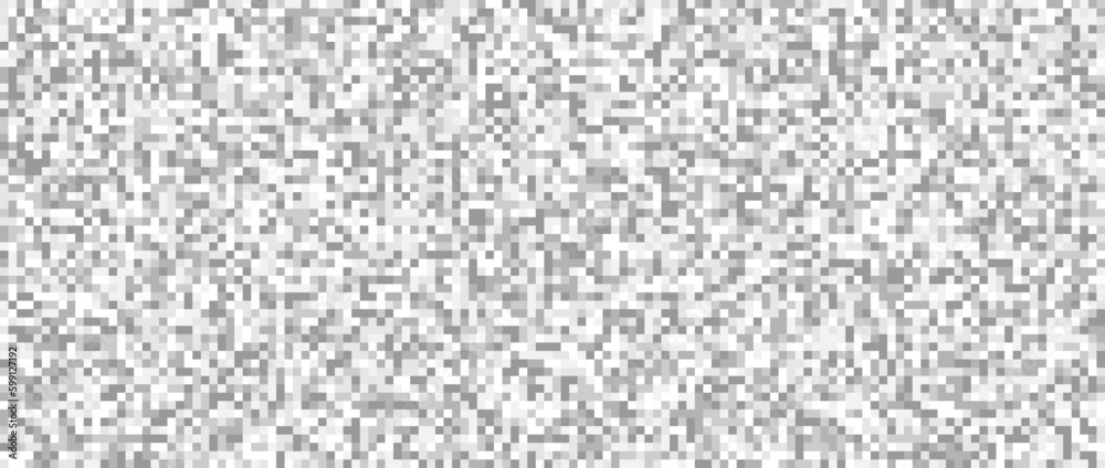 Poster seamless pixelated tv noise texture. white noise signal grain. television screen interferences and g