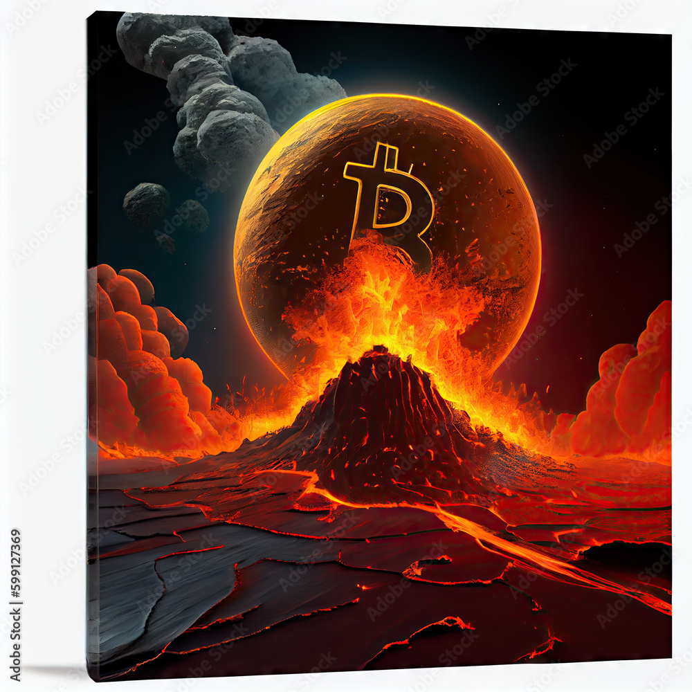 Canvas Prints image of a hot planet. generative ai.