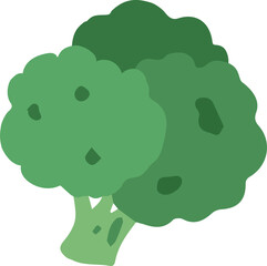 Vegetable broccoli vector flat illustration