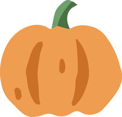 Vegetable pumpkin vector flat illustration