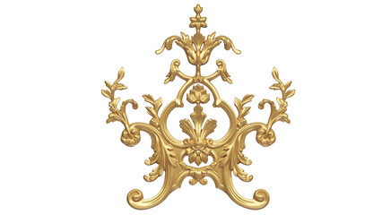 golden ornament on a wall