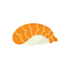 sushi roll with sesame, japanese food. Sushi roll cartoon style icon. isolated on white background. Vector cartoon sushi. Hand draw style sushi rolls.sian food