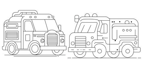 easy shapes transportation vehicles, coloring page for kids