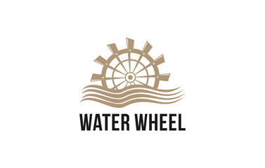 waterwheel elegant modern logo design