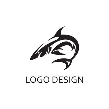shark jump for logo company design