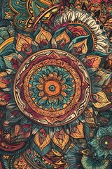 Boho Mandala Swirling pattern