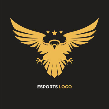 eagle mascot logo design, Esporta logo template