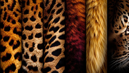 Luxury garment with spotted animal markings and fur generated by AI