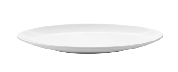white plate isolated on transparent png