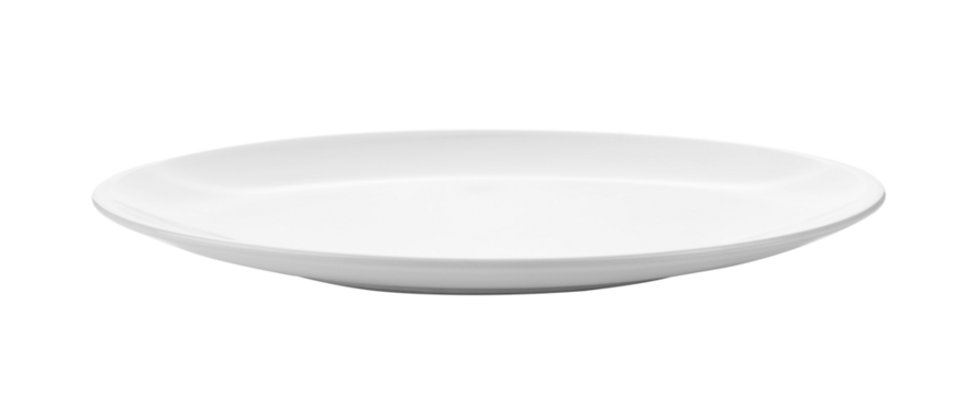 white plate isolated on transparent png