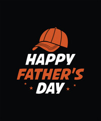 Happy Fathers Day Funny Dad T-Shirt Design, Dad Cap Vector Funny Papa Artwork Template Ideas
