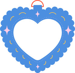 A Cute Blue Love Photocard Holder Illustration