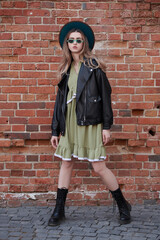 fashionable hipster girl